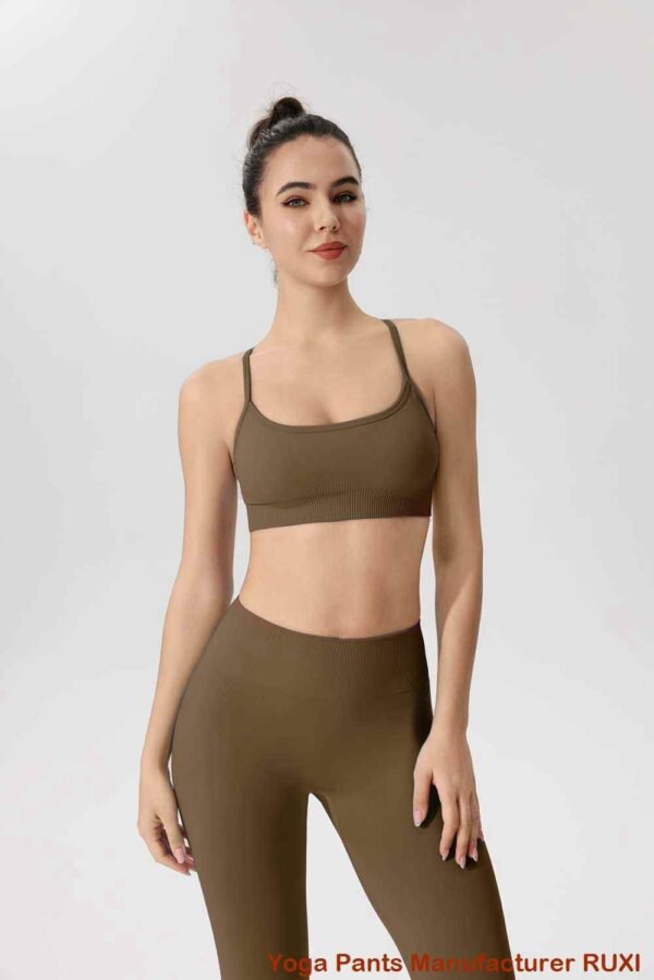 Pantaloni da yoga a vita alta a zampa d'elefante verde