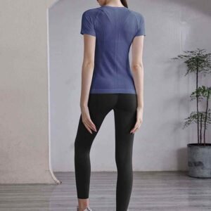 Leggings da allenamento a vita alta color verde acqua RUXI
