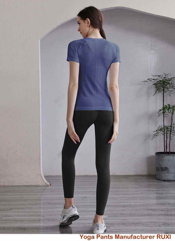 Leggings da allenamento a vita alta color verde acqua RUXI