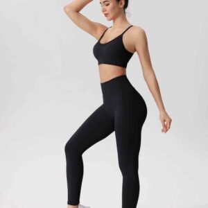 Leggings da palestra classici neri e bianchi RUXI it1234