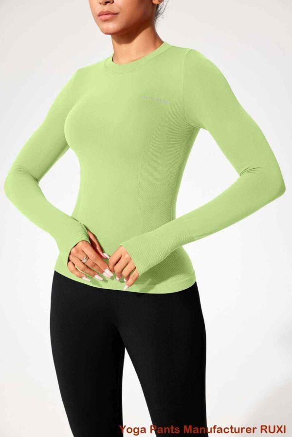 Leggings da allenamento a vita alta beige per donna RUXI