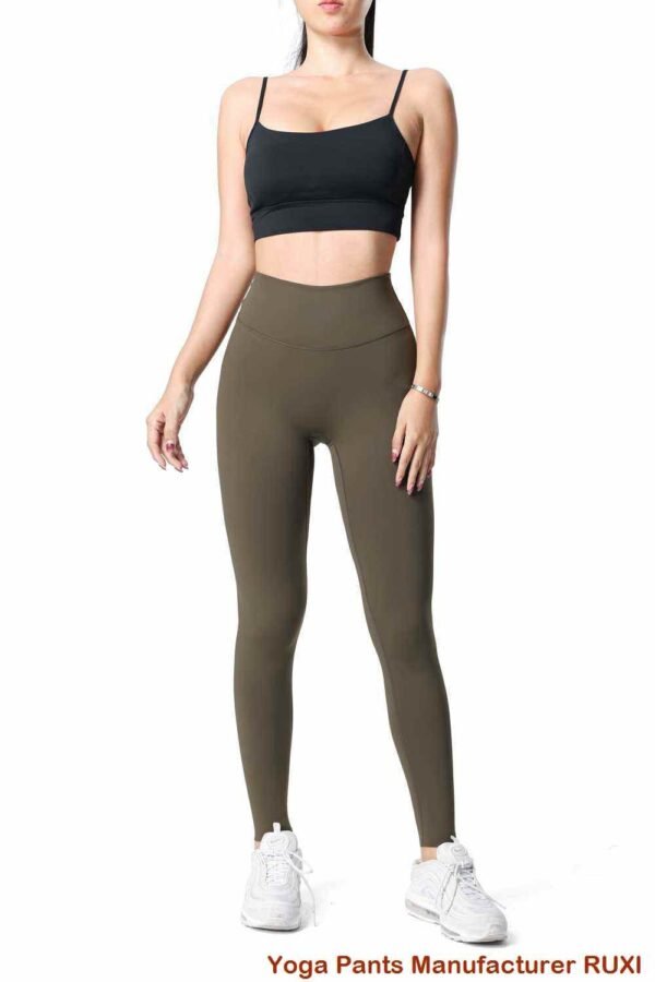 Leggings neri con vita incrociata per donna RUXI it687