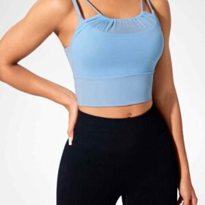 Reggiseno sportivo senza cuciture color cachi per donna