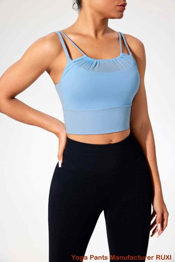 Reggiseno sportivo senza cuciture color cachi per donna