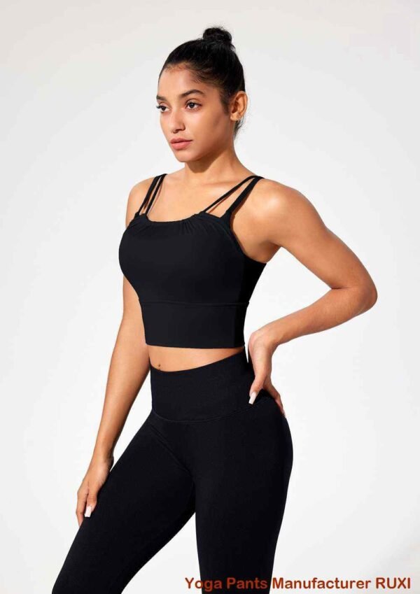 Pantaloni da yoga a vita alta verde scuro RUXI it425
