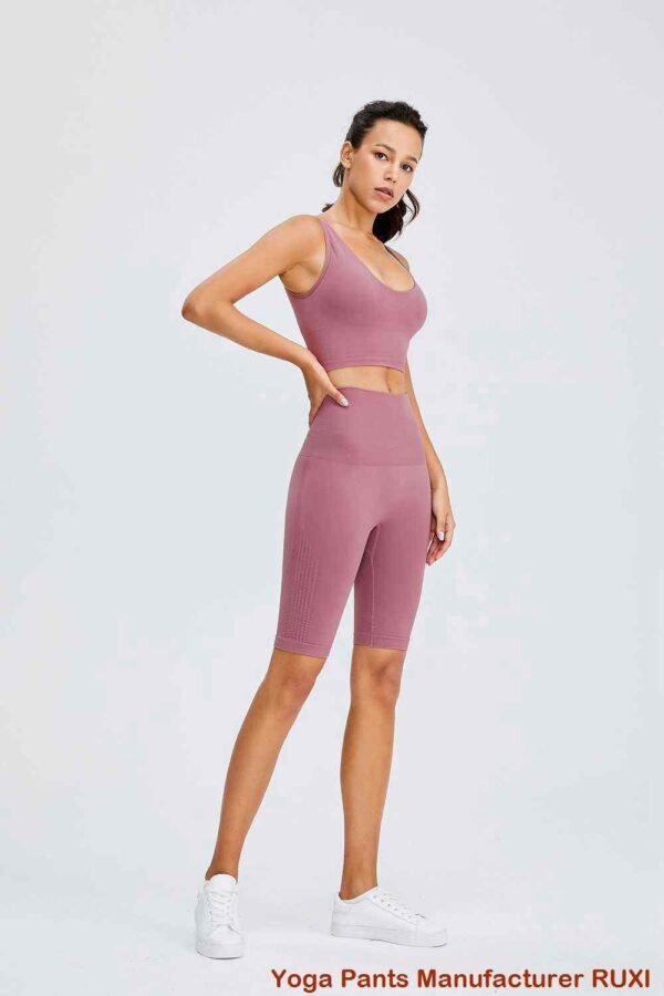 Pantaloni da yoga pieghevoli grigi Comfort Fit RUXI it366