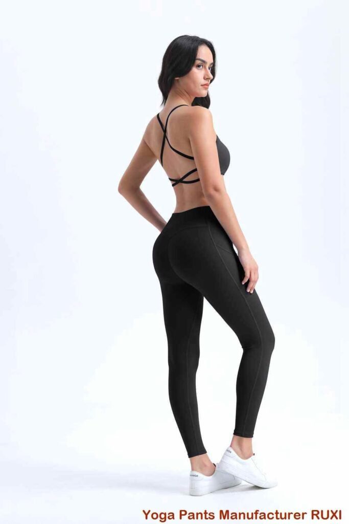 Pantaloncini sportivi a vita alta da donna RUXI it3184