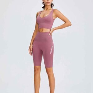 Leggings da palestra scrunch elasticizzati a vita alta