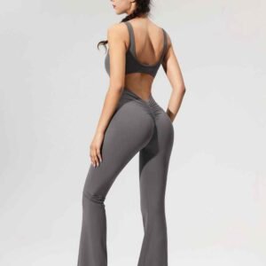 Leggings da allenamento arricciati a vita alta per donna