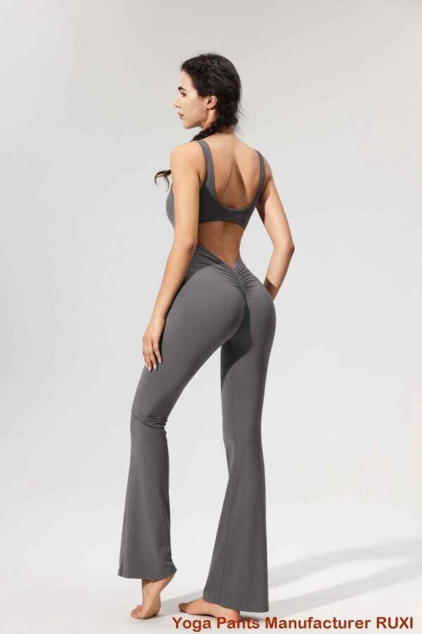 Leggings da allenamento arricciati a vita alta per donna