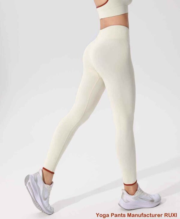 Completo top corto e leggings da ginnastica senza cuciture