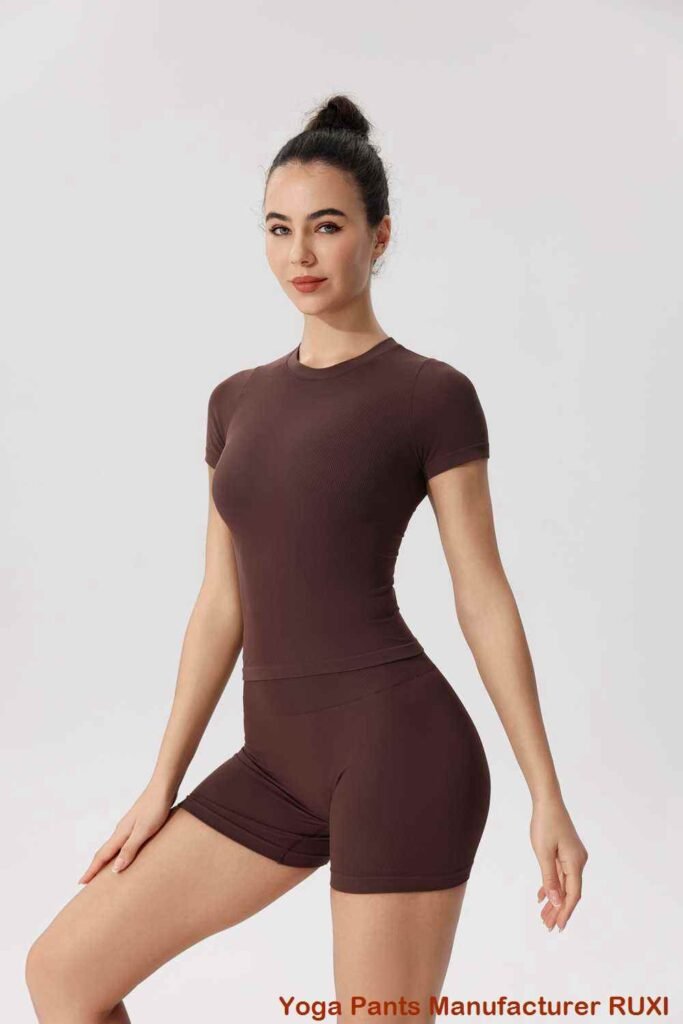 Pantaloncini elasticizzati a vita alta Yoga Up RUXI it3978